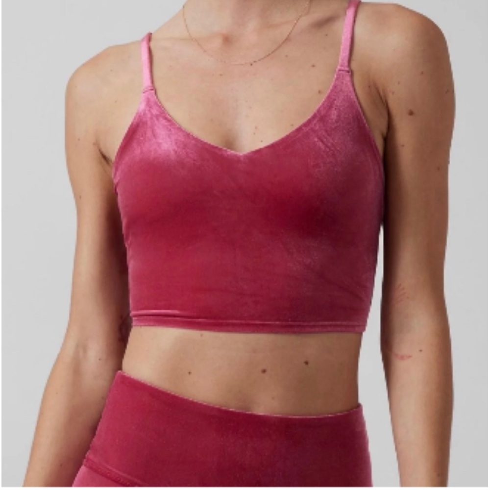 Athleta Pink Crop top/Sports Bra